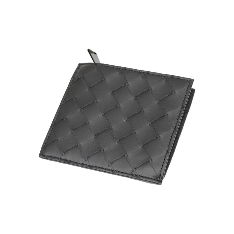 Bottega Veneta Leather Wallet Large Size Men's Black-3