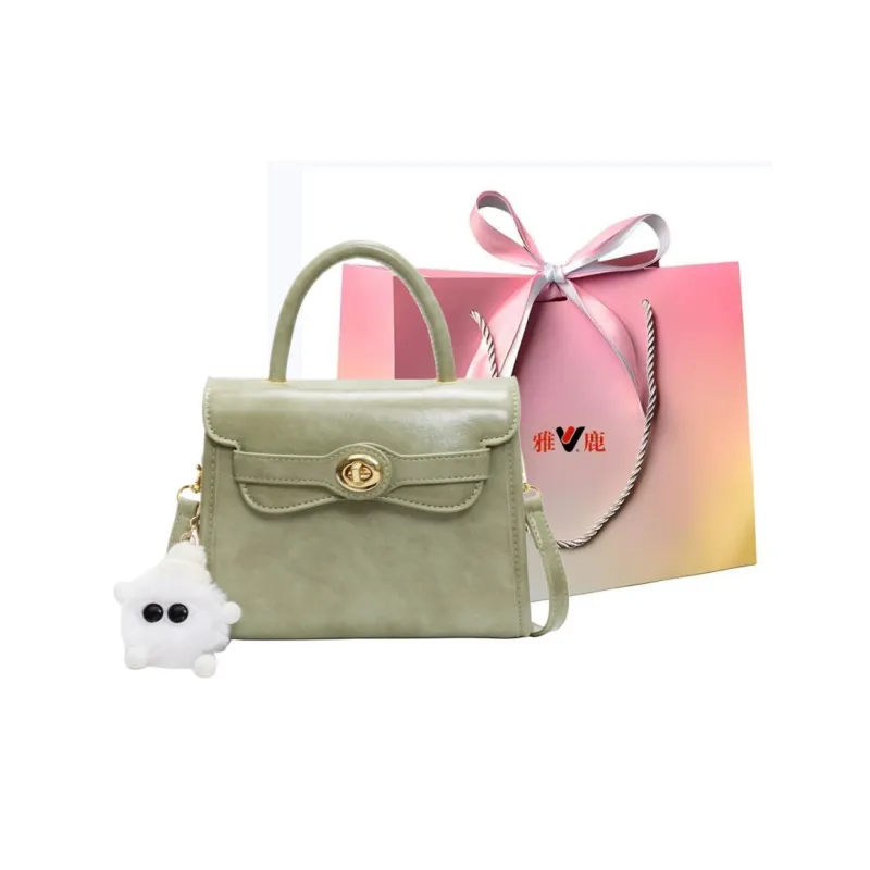 Yalu PU Shoulder Bag, Crossbody Bag, Handbag Regular Women's Black/Ecru/Coffee/Pink/Green-20