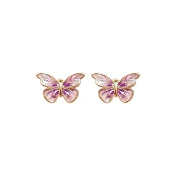 ZHIAIYONGHENG 18K Gold Stud Earrings Women's