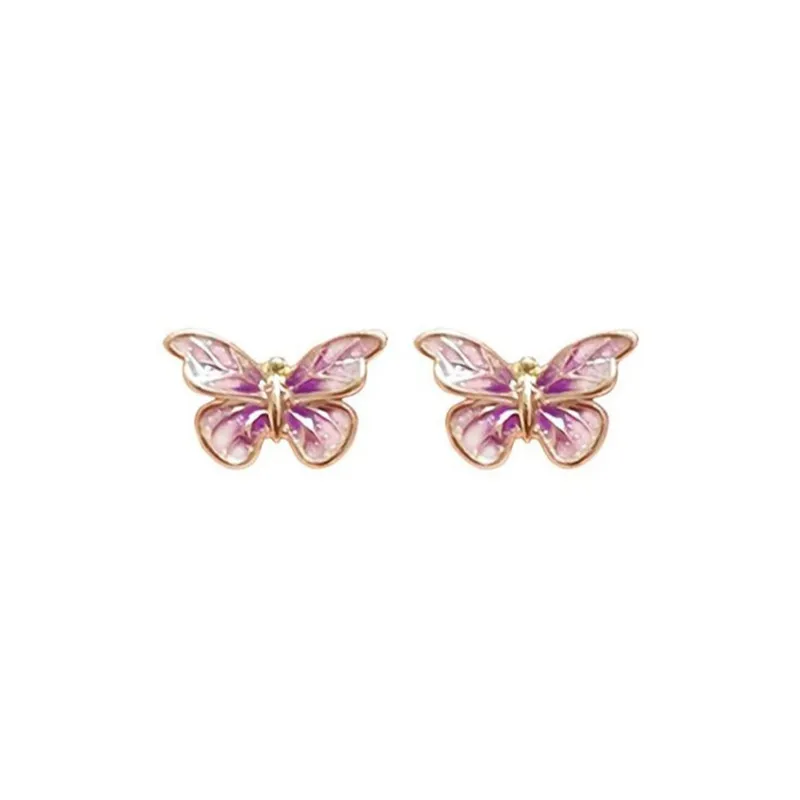 ZHIAIYONGHENG 18K Gold Stud Earrings Women's-0