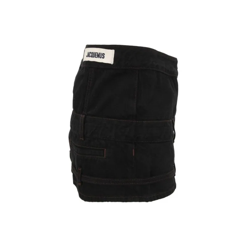 Jacquemus La Mini De Nimes Criollo Denim Miniskirt-2
