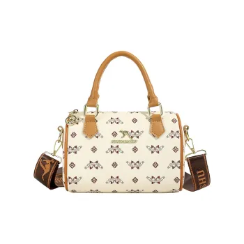 Meow In The Grass PU Shoulder Bag Crossbody Bag Handbag Regular Women's White/Coffee