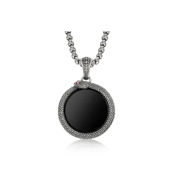 IDEAGEMER Agate Necklaces Men's