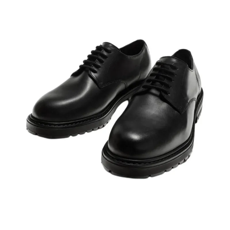 ZARA Dress Shoes Men Low Top Black-2