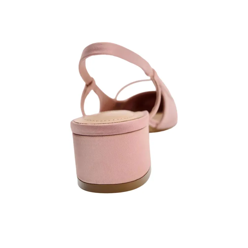 ZARA New Year Chunky Heel High Heels 3.5cm Women's Pink-5