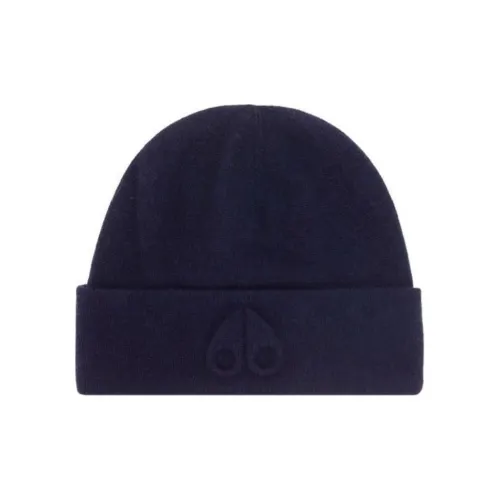 Moose Knuckles Merino Wool Beanies Men's Dark Blue