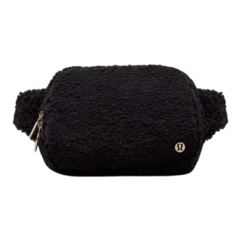 Lululemon Wool Sling Bag Fanny Pack Large Size Women's Black Gold