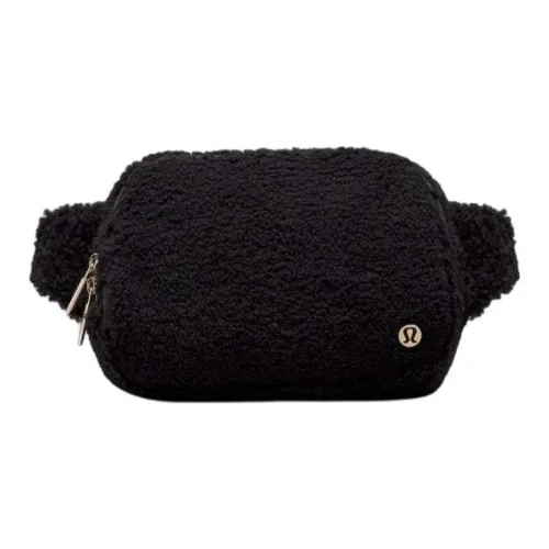 Lululemon Wool Sling Bag Fanny Pack Large Size Women's Black Gold