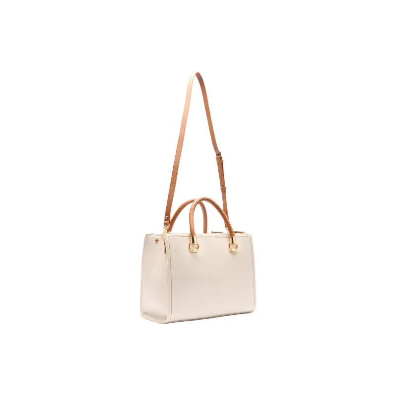 LIU·JO Polyester Shoulder Bag, Crossbody Bag, Handbag Women's Cream White & Brown-2