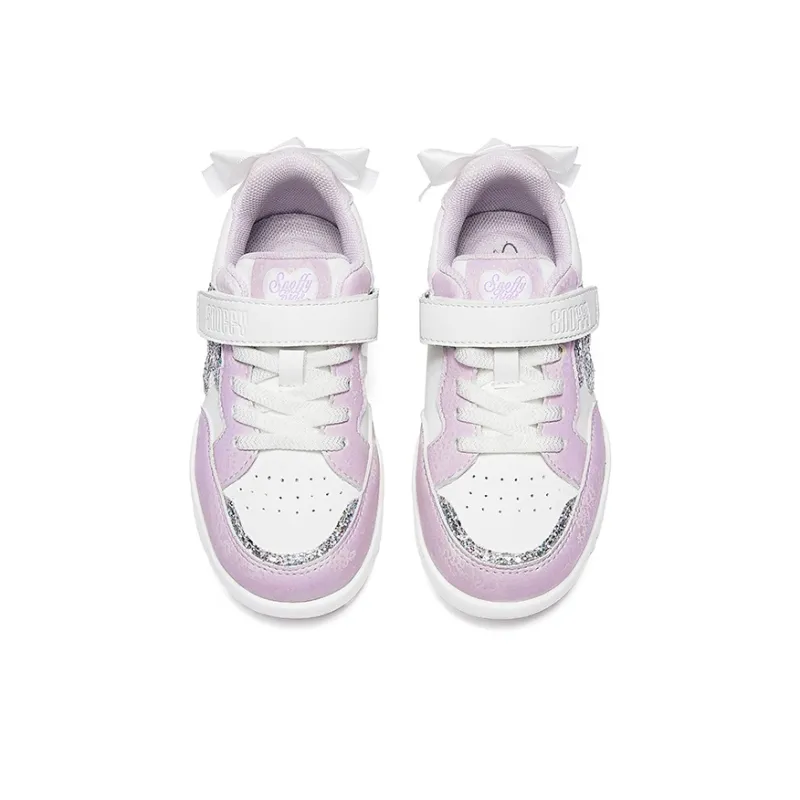 Snoffy Anti Slip And Wear Resistant Breathable Low Top Kids' Skateboarding Shoes Taro Purple/White Kids'-3