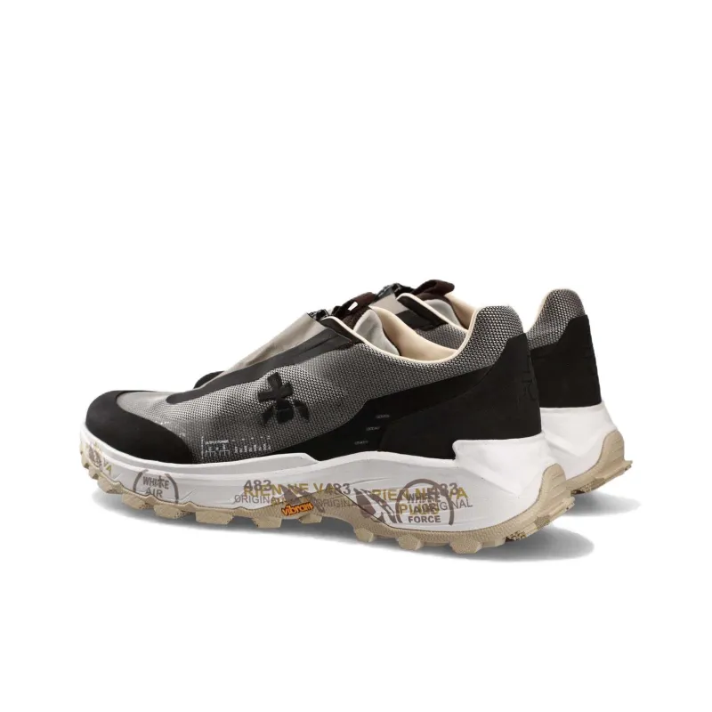 PREMIATA SCILIAR Slip Resistant Low Top Casual Shoes Men's Gray Black White-4