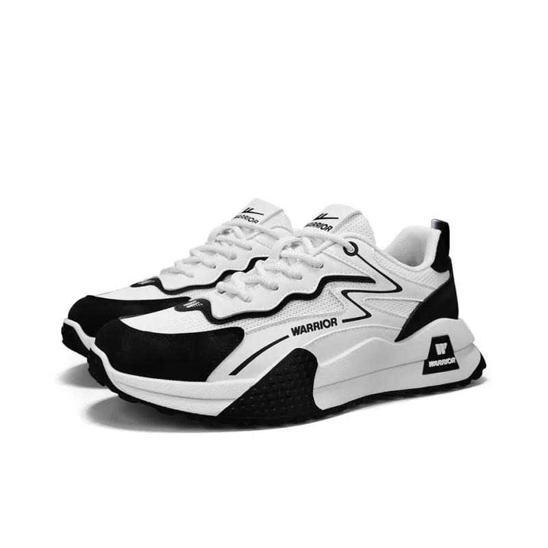Warrior Wear-Resistant Lightweight Rebound Low-Top Casual Shoes Men's Beige Brown Blue-16
