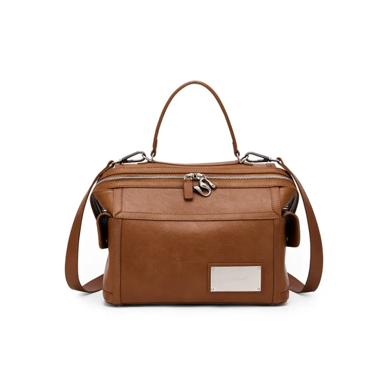 MCMIKO Cow Leather Backpack Regular Women's Nut Brown-2