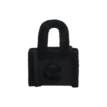 UGG Telfar Collaboration Suede Handbag Shoulder Bag Crossbody Bag Small Size Women's Black