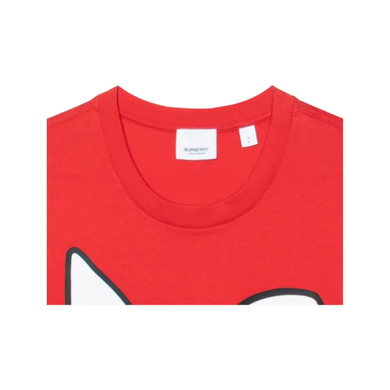 Burberry Rabbit Logo Print Cotton T Shirt-7