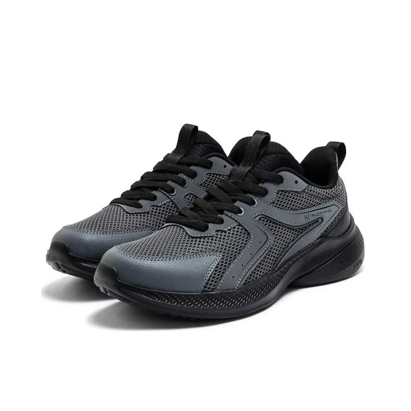 361° Slip Resistant Support Rebound Low Top Casual Running Shoes Men's Gray Black-2