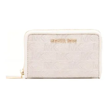 MICHAEL KORS Jet Set Canvas Wallet Women's Ecru