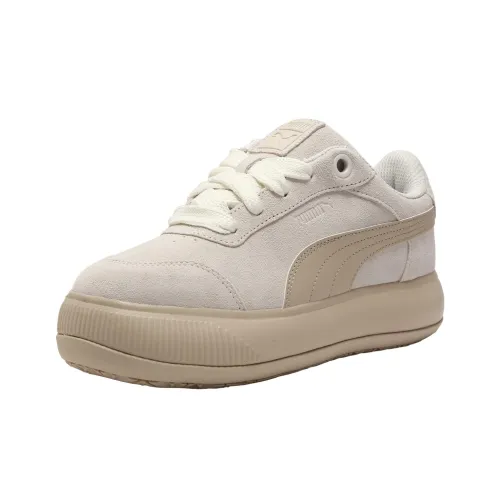 PUMA Mayu Anti Slip Wear Resistant Low Top Skateboard Shoes Women's Ecru
