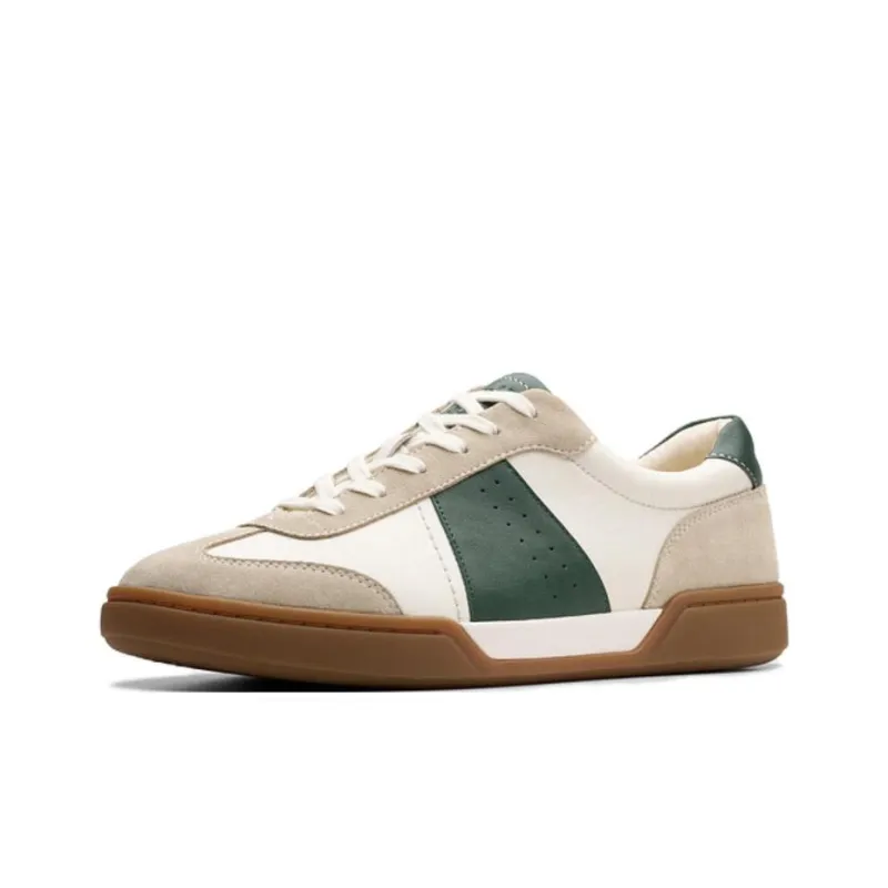 Clarks CraftLoop Slip Resistant Low Top Skateboard Shoes Men's Beige Gray Green-1