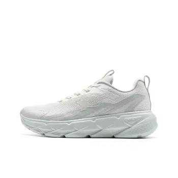 XTEP Cushioned Breathable Slip Resistant Low Top Casual Running Shoes Women's Sail White Truffle Gray