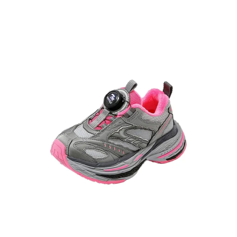 Teenmix Slip Resistant Thermal Low Top Kids Lifestyle Shoes Gray Pink Kids'-1