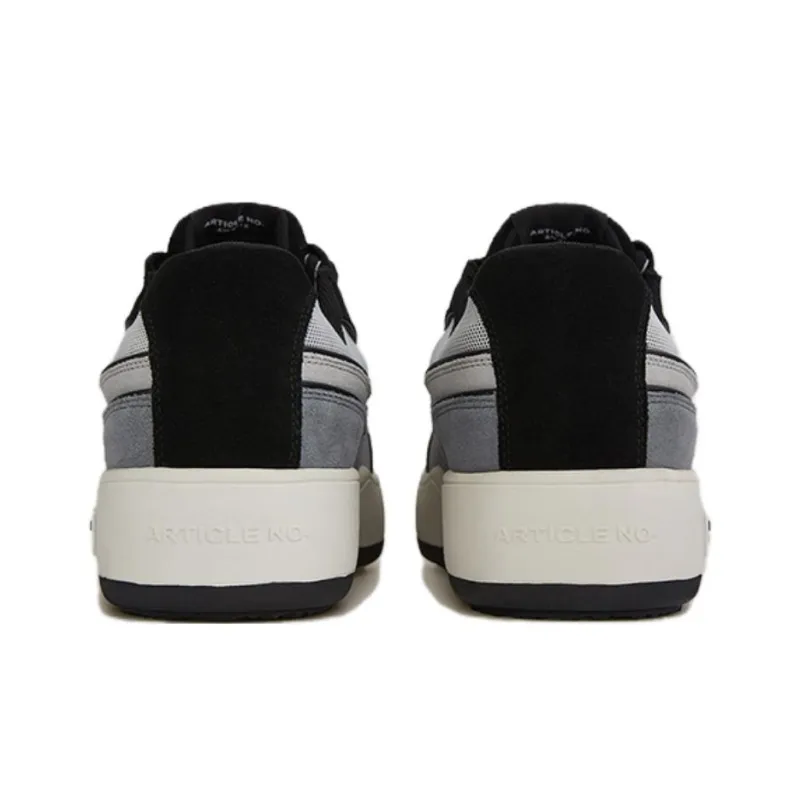 ARTICLE NO. Hamburger Shoes Slip Resistant Low Top Skateboard Shoes Unisex Gray Black-2