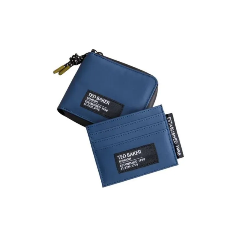 Ted Baker Polyester Wallet Card Holder Combo Set Men's Blue-1