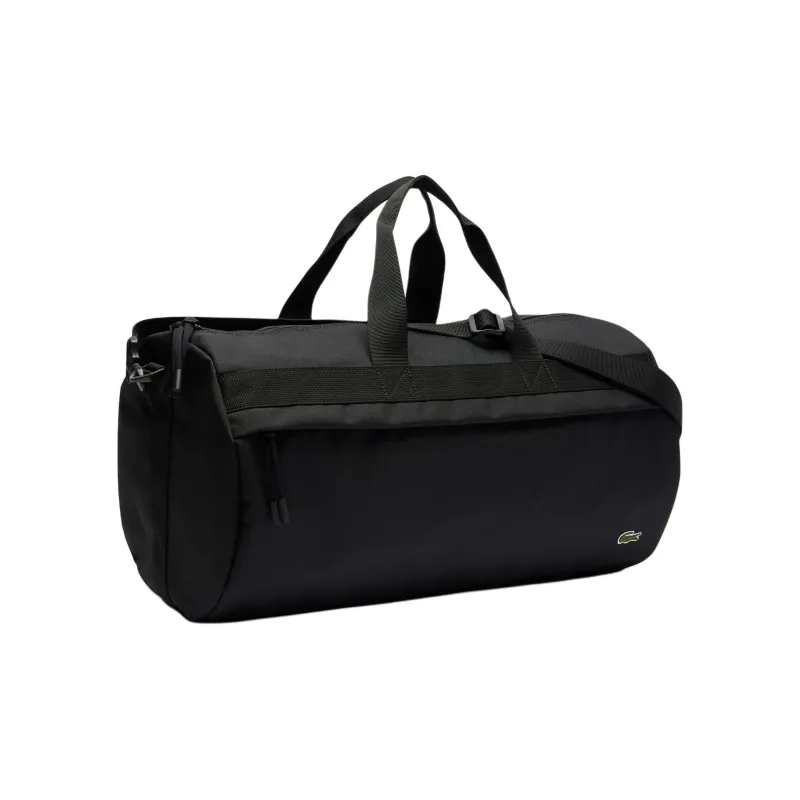 LACOSTE Polyester One Shoulder Crossbody Portable Travel Bag Unisex Black-1