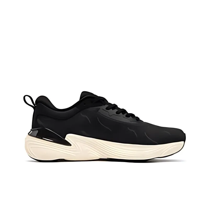 361° Cushioned Slip-Resistant Breathable Low-Top Running Shoes Men's Black Gray-1