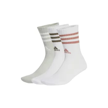 Adidas Mid Calf Socks Unisex 3 Pack Light Green/White
