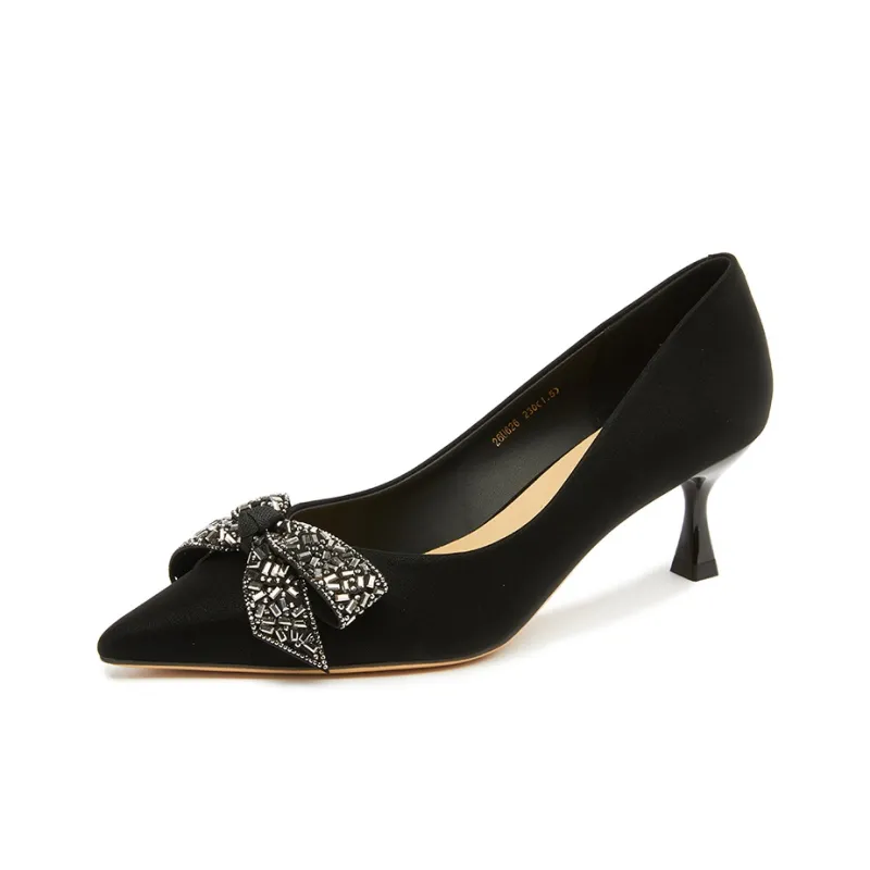 POOQ Flared Heel High Heels 5.5CM Women's-1