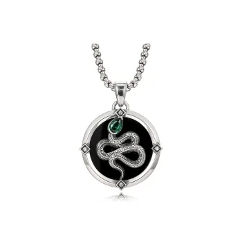 IDEAGEMER Agate Necklaces Men's