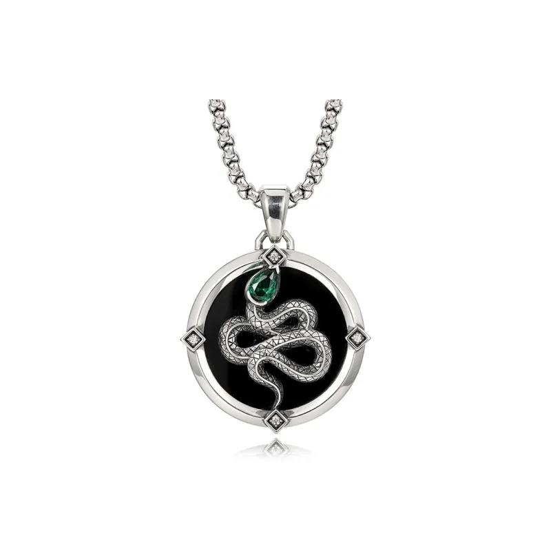 IDEAGEMER Agate Necklaces Men's-0