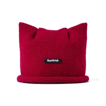 Apparition Polyester Beanies Unisex Cherry Red