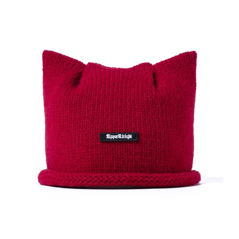 Apparition Polyester Beanies Unisex Cherry Red-0