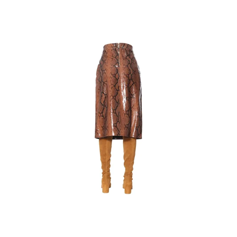 DSQUARED 2 Patterned High Waist Midi Skirt-1