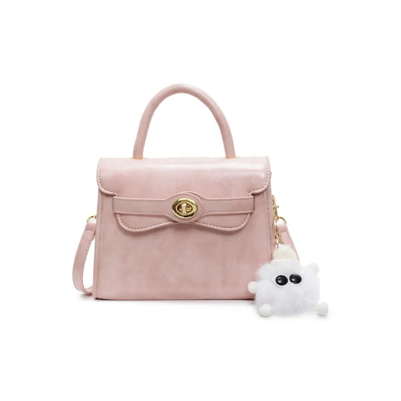 Yalu PU Shoulder Bag, Crossbody Bag, Handbag Regular Women's Black/Ecru/Coffee/Pink/Green-16