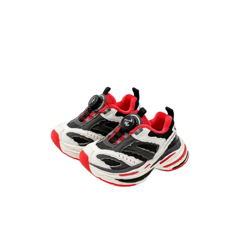 Teenmix Slip Resistant, Abrasion Resistant, Thermal Low Top Kids Lifestyle Shoes Black White Red Kids'-3