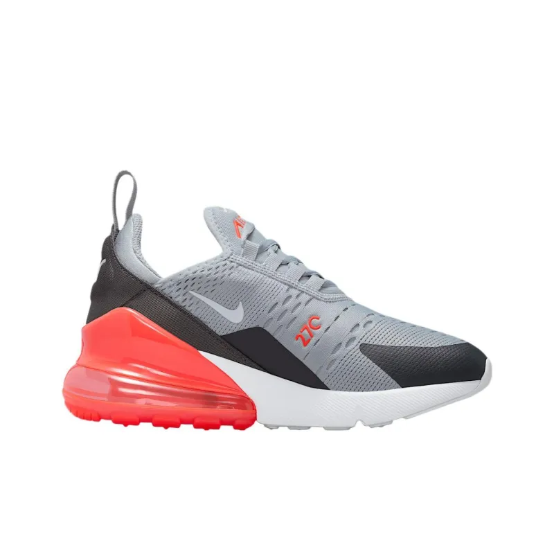 Nike Air Max 270 Anti Slip Wear Resistant Low Top Kids' Running Shoes Gray/Black Teenagers-1