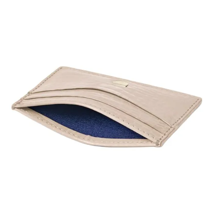 Aspinal Of London Full Grain Leather Card Holder Women's Taupe-2