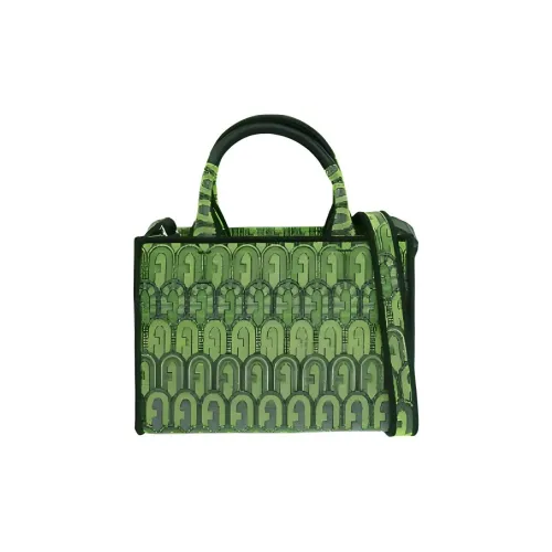Furla Canvas Tote Bag, Shopping Bag, Shoulder Bag, Crossbody Bag, Handbag Mini Women's Green