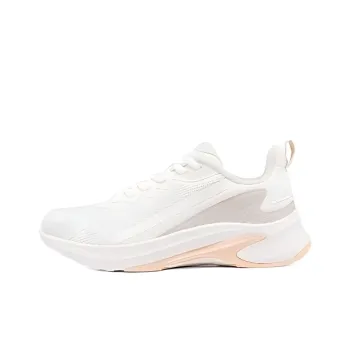 361° Cushioning Wear Resistant Low Top Running Shoes Women's White Pink