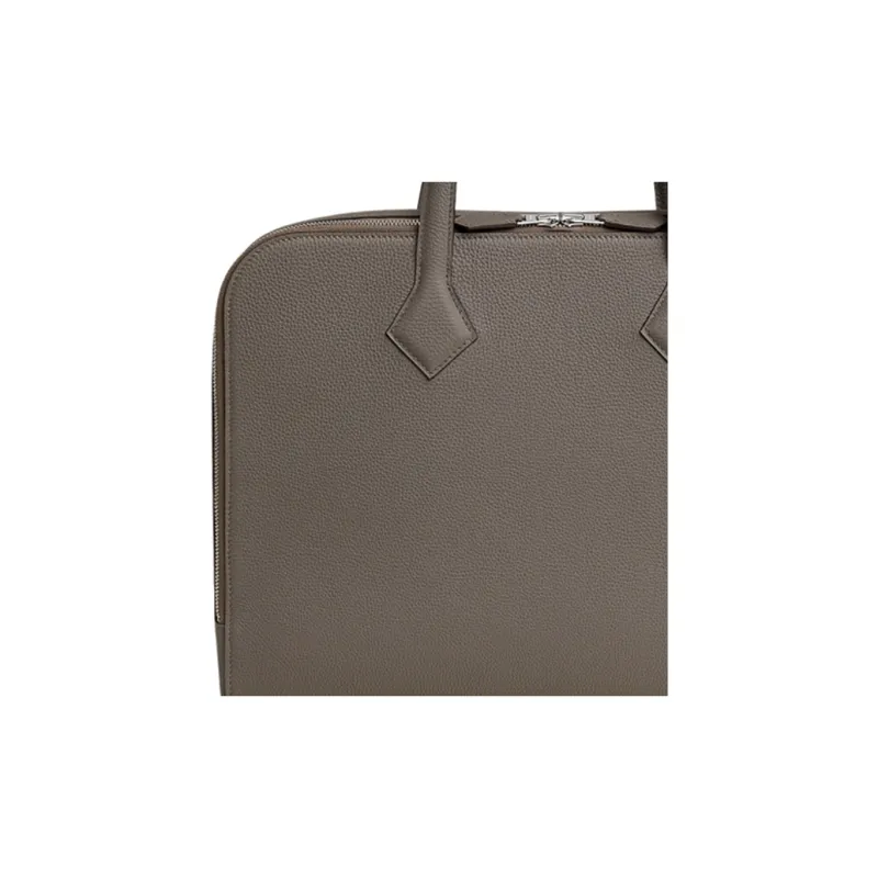 HERMES Victoria Light Togo Calfskin Business Bag Briefcase Handbag Regular Men's 8F Gris ÉTain Tin Gray-2