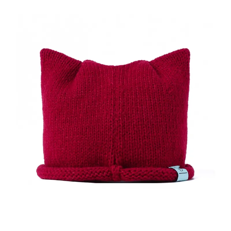 Apparition Polyester Beanies Unisex Cherry Red-1