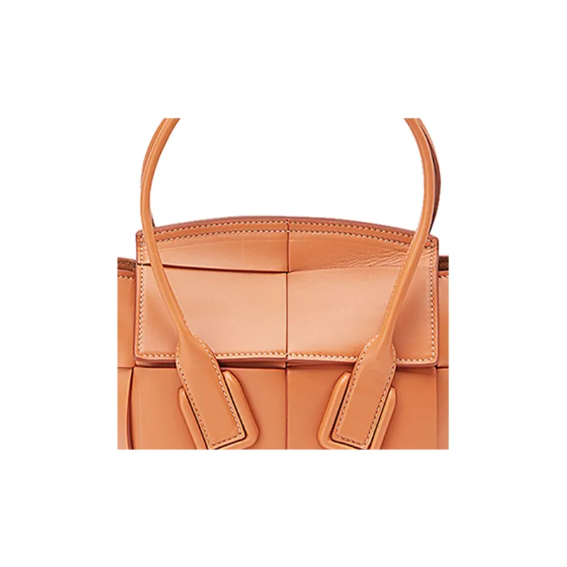 Bottega Veneta Smooth Finish Calfskin Bow And Arrow Bag, Shoulder Bag, Crossbody Handbag Mini Women's Caramel Brown-2