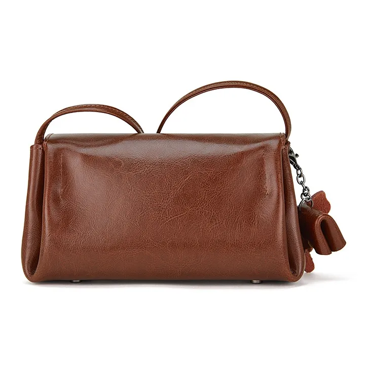 BOSTANTEN Cow Leather Shoulder Bag Regular Women's Black/Coffee-4