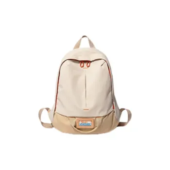 SUN ERATH&U Canvas Backpack Unisex Ecru Black/Sage Green