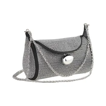 CAFUNE Cow Leather Trim Portable Crossbody Bag Shoulder Bag Mini Women's Black