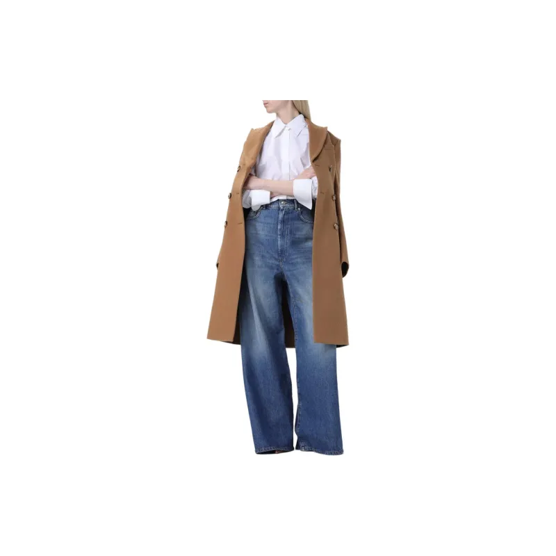 SportMax Double Breasted Long Sleeved Coat-5