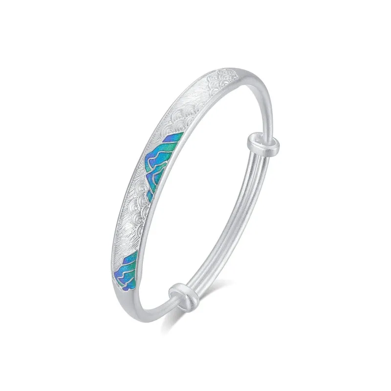 JINJI 999 Fine Silver Bangles Women's-0